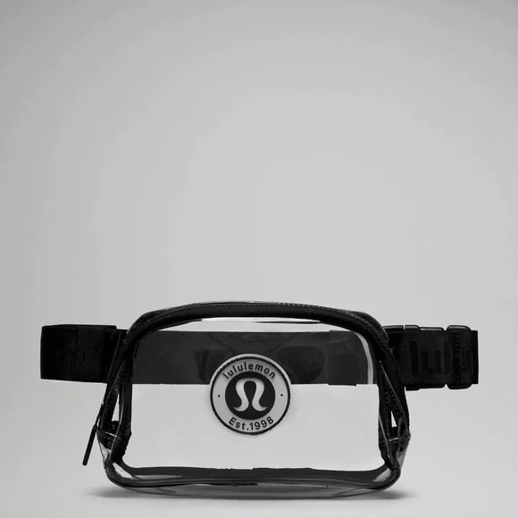 lululemon NWT Clear Belt Bag *Logo Black 1L - Picture 2 of 6
